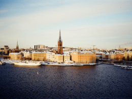 Stadtbild Stockholm im Winter