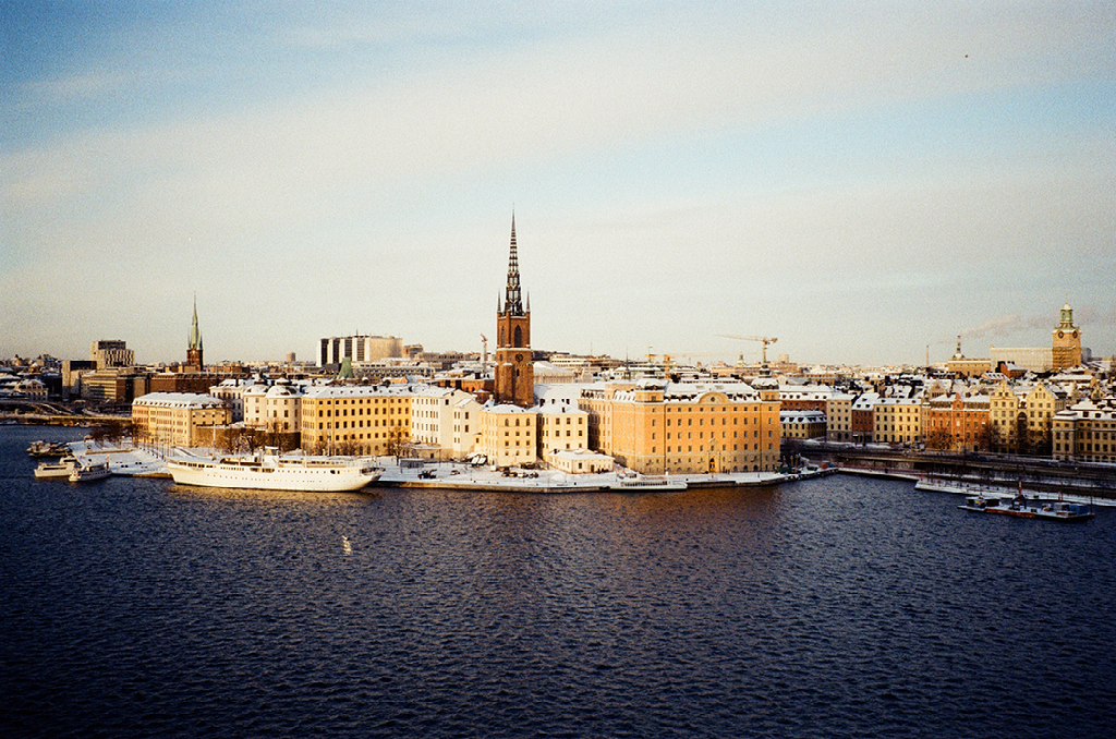 Stadtbild Stockholm im Winter